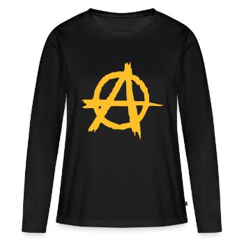 Anarchy - Women's Premium Organic Long Sleeve Shirt - black - Front - Julia (174cm)