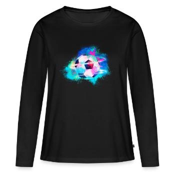 Football Ball colorful - Women's Premium Organic Long Sleeve Shirt - black - Front - Julia (174cm)