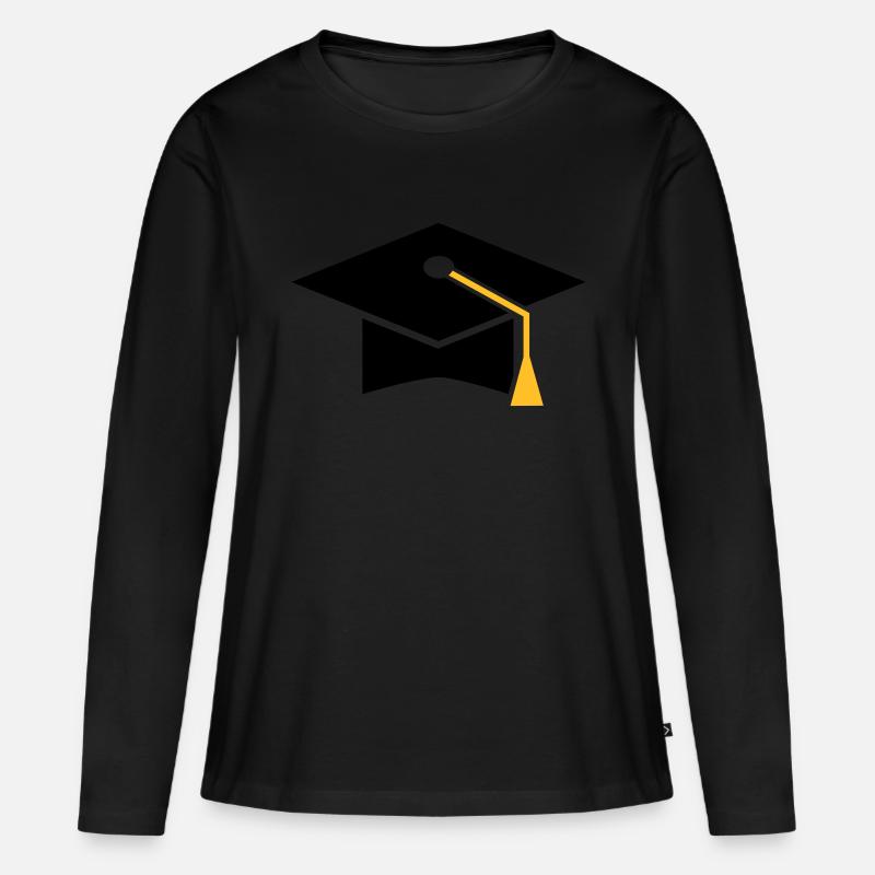 Doktorhut - Frauen Premium Bio Langarmshirt - Schwarz