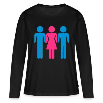Two Man - Women's Premium Organic Long Sleeve Shirt - black - Front - Julia (174cm)