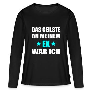 La chose la plus excitante avec mon ex, c’était moi - cadeau - T-shirt manches longues Premium bio Femme - noir - Devant - Julia (174cm)