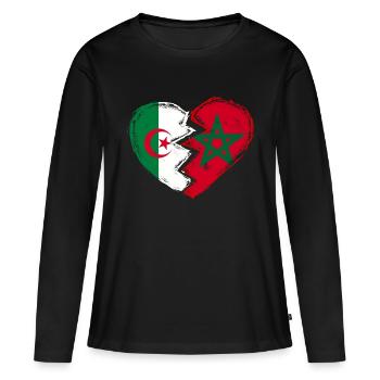 Marokko Algerien - Frauen Premium Bio Langarmshirt - Schwarz - Vorne - Julia (174cm)