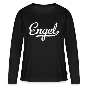 Engel - Frauen Premium Bio Langarmshirt - Schwarz - Vorne - Julia (174cm)