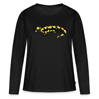 Salamandre tachetée I - T-shirt manches longues Premium bio Femme - noir - Devant - Julia (174cm)