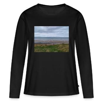 Mer du Nord - T-shirt manches longues Premium bio Femme - noir - Devant - Julia (174cm)