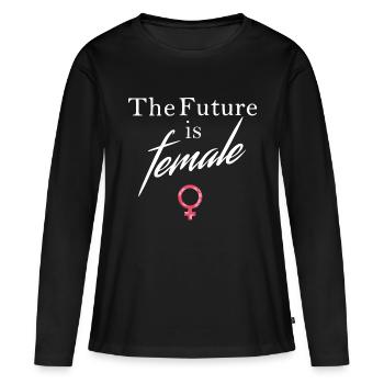 Female Future - Women's Premium Organic Long Sleeve Shirt - black - Front - Julia (174cm)