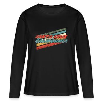 Santa Cruz Retro - T-shirt manches longues Premium bio Femme - noir - Devant - Julia (174cm)