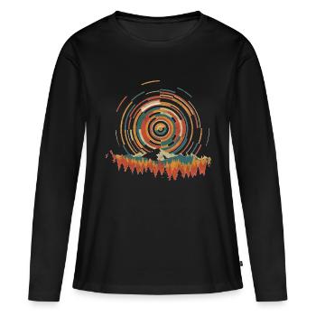 The Geometry of Sunrise - Women's Premium Organic Long Sleeve Shirt - black - Front - Julia (174cm)