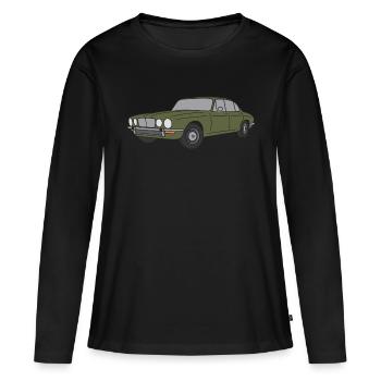 70s XJ Series 2 Juniper Green - Women's Premium Organic Long Sleeve Shirt - black - Front - Julia (174cm)