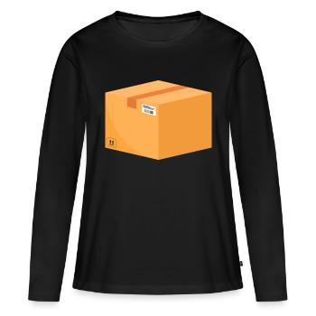 Commande de colis - T-shirt manches longues Premium bio Femme - noir - Devant - Julia (174cm)