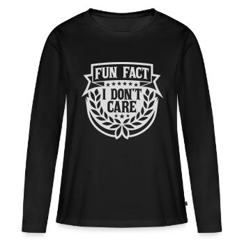 Je me fiche des faits - T-shirt manches longues Premium bio Femme - noir - Devant - Julia (174cm)