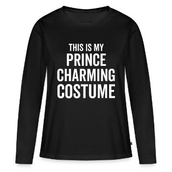 Voici mon costume de prince charmant - T-shirt manches longues Premium bio Femme - noir - Devant - Julia (174cm)