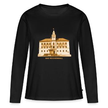 Bad Reichenhall Rathaus Oberbayern Heilbad Salz - Frauen Premium Bio Langarmshirt - Schwarz - Vorne - Julia (174cm)