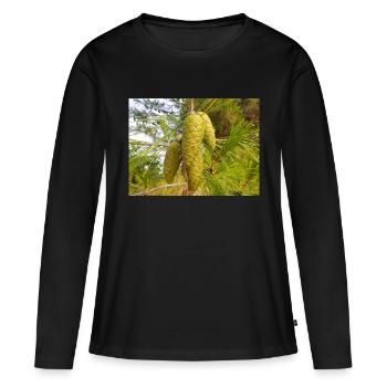Pin d’Alep aussi Pin de Jérusalem Alep-Kiefer - T-shirt manches longues Premium bio Femme - noir - Devant - Julia (174cm)