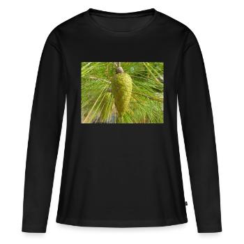 Pin d’Alep aussi Pin de Jérusalem Alep-Kiefer - T-shirt manches longues Premium bio Femme - noir - Devant - Julia (174cm)