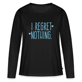 Je ne regrette rien ! - T-shirt manches longues Premium bio Femme - noir - Devant - Julia (174cm)