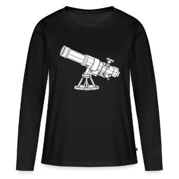 TÉLESCOPE - T-shirt manches longues Premium bio Femme - noir - Devant - Julia (174cm)