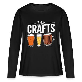 Je fais de l’artisanat Homebrew Brewer Bière artisanale - T-shirt manches longues Premium bio Femme - noir - Devant - Julia (174cm)