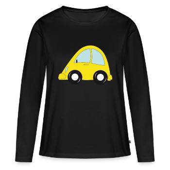 voiture jaune - T-shirt manches longues Premium bio Femme - noir - Devant - Julia (174cm)