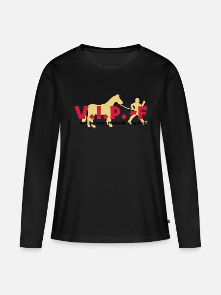 VIP-F - Frauen Premium Bio Langarmshirt - Schwarz