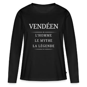 Vendéen Homme Mythe - T-shirt manches longues Premium bio Femme - noir - Devant - Julia (174cm)