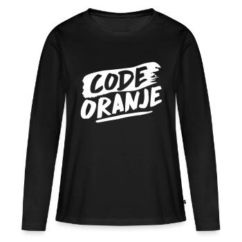 Code orange - T-shirt manches longues Premium bio Femme - noir - Devant - Julia (174cm)