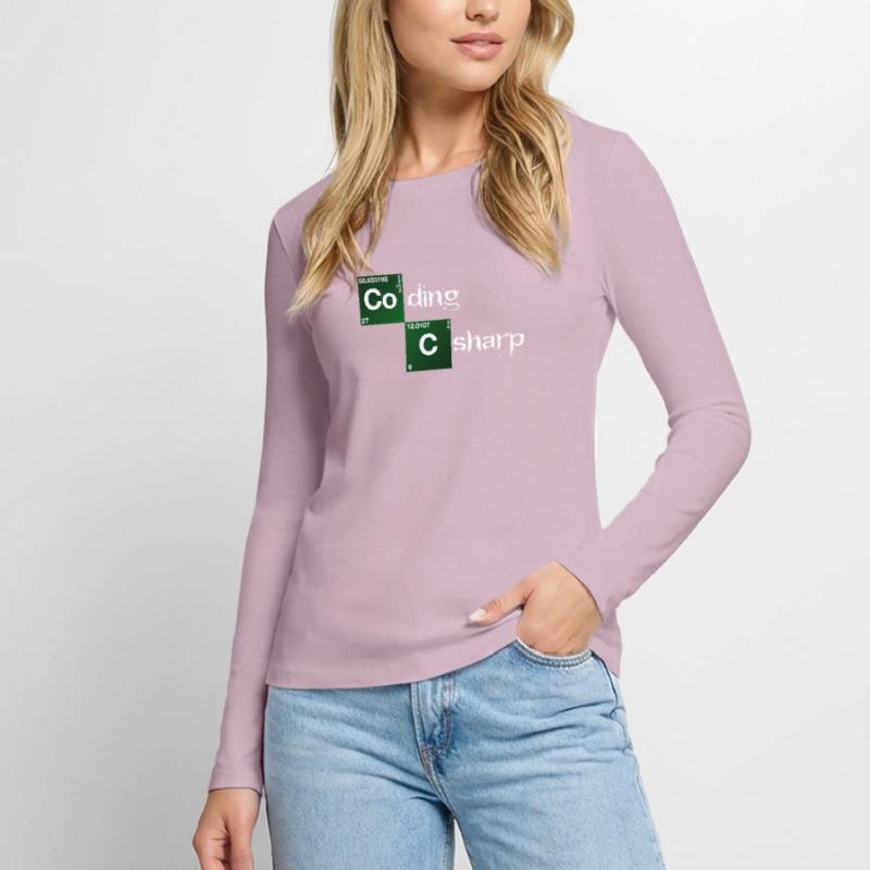 Coding Csharp Frauen Premium Bio Langarmshirt