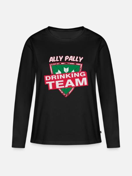 Ally Pally Drinking Team - Frauen Premium Bio Langarmshirt - Schwarz