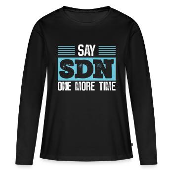 Network Engineer Computer Nerd Geek Engineering - Frauen Premium Bio Langarmshirt - Schwarz - Vorne - Julia (174cm)