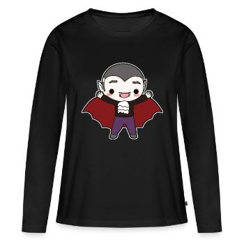 Vampire - T-shirt manches longues Premium bio Femme - noir - Devant - Julia (174cm)