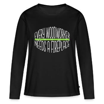 love jackhammer lumberman mason - Women's Premium Organic Long Sleeve Shirt - black - Front - Julia (174cm)
