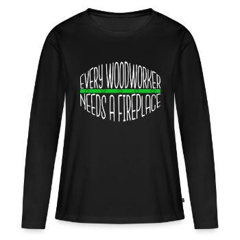 plumber jackhammer carpenter quotes tshirts - Women's Premium Organic Long Sleeve Shirt - black - Front - Julia (174cm)
