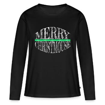 Animal Cadavre Barbe Bodybuilder Ordinateur - T-shirt manches longues Premium bio Femme - noir - Devant - Julia (174cm)