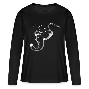 Safari Zoo Animal Safari Zoo - T-shirt manches longues Premium bio Femme - noir - Devant - Julia (174cm)