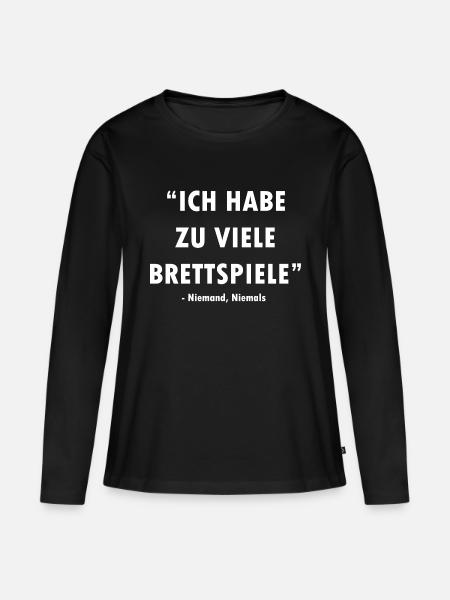 boardgame chess backgammon game night - Frauen Premium Bio Langarmshirt - Schwarz
