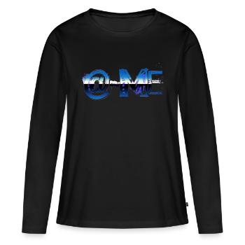 email drôle de travail bureau réunion e-mails mail comput - T-shirt manches longues Premium bio Femme - noir - Devant - Julia (174cm)