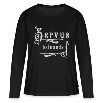 Servus beinanda - T-shirt manches longues Premium bio Femme - noir - Devant - Julia (174cm)