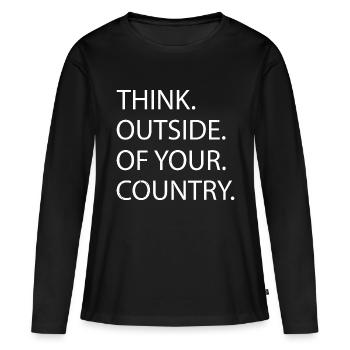 calligraphic birthday present idea family activity - Women's Premium Organic Long Sleeve Shirt - black - Front - Julia (174cm)