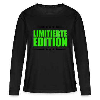 limited edition - Frauen Premium Bio Langarmshirt - Schwarz - Vorne - Julia (174cm)