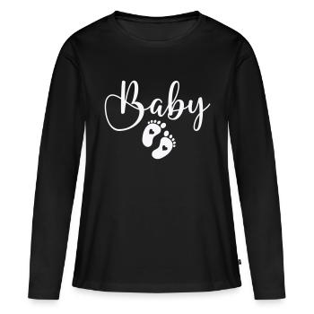 Bébé Pieds de bébé - T-shirt manches longues Premium bio Femme - noir - Devant - Julia (174cm)