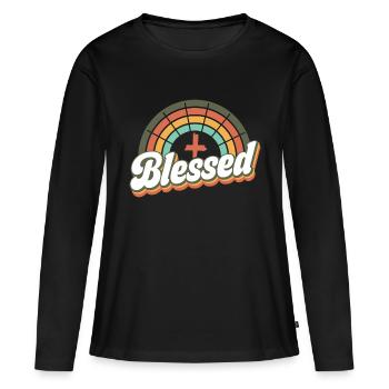 béni - T-shirt manches longues Premium bio Femme - noir - Devant - Julia (174cm)