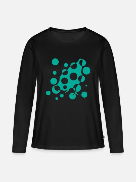 sprudelhuhn - Frauen Premium Bio Langarmshirt - Schwarz