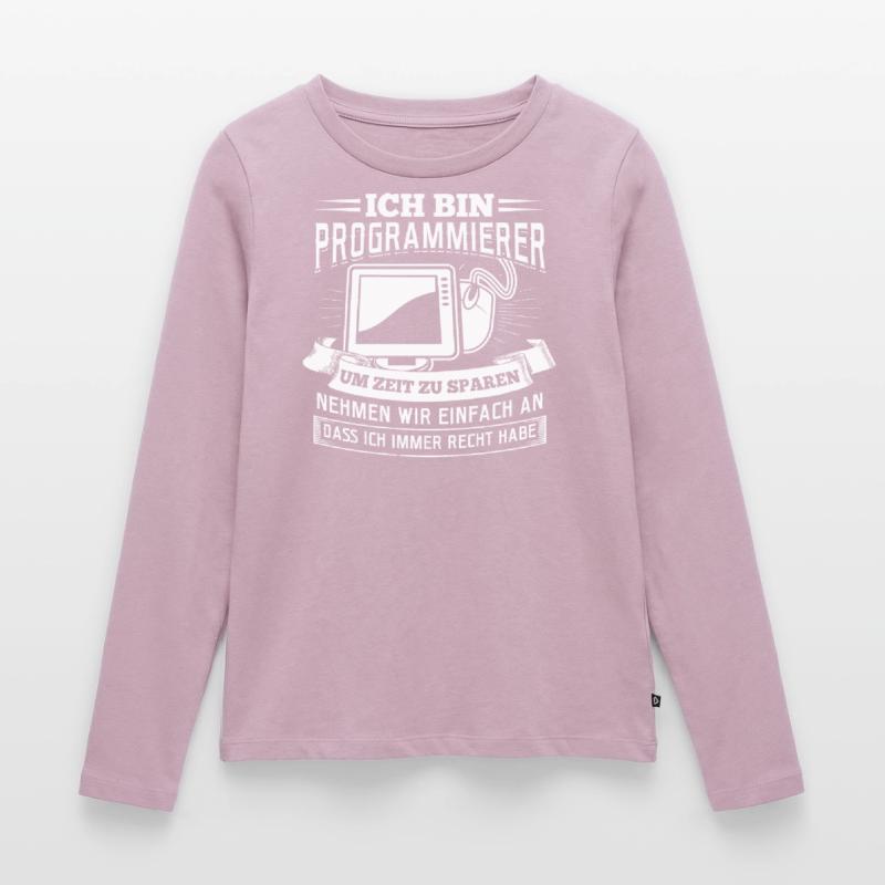 Ich bin Programmierer Coding Linux Nerd Frauen Premium Bio Langarmshirt