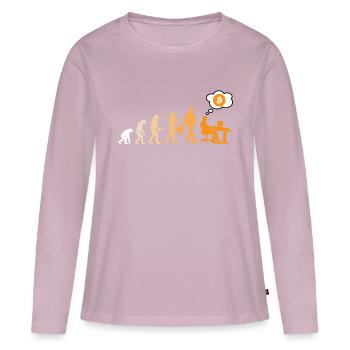 Bitcoin - Women's Premium Organic Long Sleeve Shirt - dusky pink - Front - Julia (174cm)