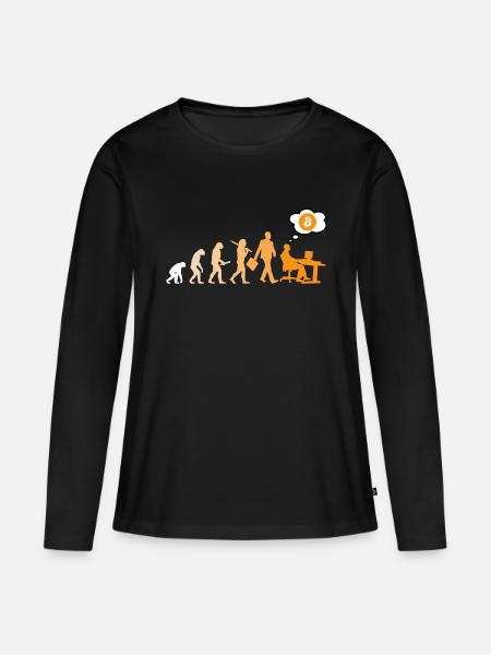 Bitcoin - Women's Premium Organic Long Sleeve Shirt - black