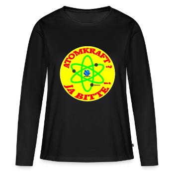 atomkraft ja bitte - Frauen Premium Bio Langarmshirt - Schwarz - Vorne - Julia (174cm)
