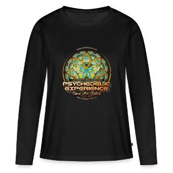 Psy Exp 2015 - Frauen Premium Bio Langarmshirt - Schwarz - Vorne - Julia (174cm)