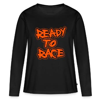Ready To Race - Frauen Premium Bio Langarmshirt - Schwarz - Vorne - Julia (174cm)