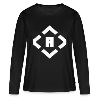 Rage Kapuzen-Pulli - Frauen Premium Bio Langarmshirt - Schwarz - Vorne - Julia (174cm)
