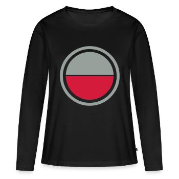 Emblème de la Pologne - T-shirt manches longues Premium bio Femme - noir - Devant - Julia (174cm)